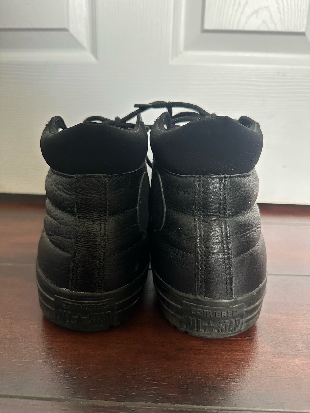 Size 9 Converse Men’s Chuck Taylor All Star PC Hi Black Leather Sneakers - Picture 4 of 9